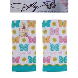 Dolly Parton Butterfly Print Kitchen Towel